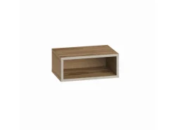 Table de chevet avec éclairage LED en bois 
