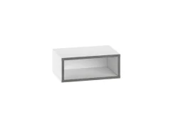 Table de chevet avec éclairage LED en bois "Brik" - 45 x 30 x 18 cm - Blanc