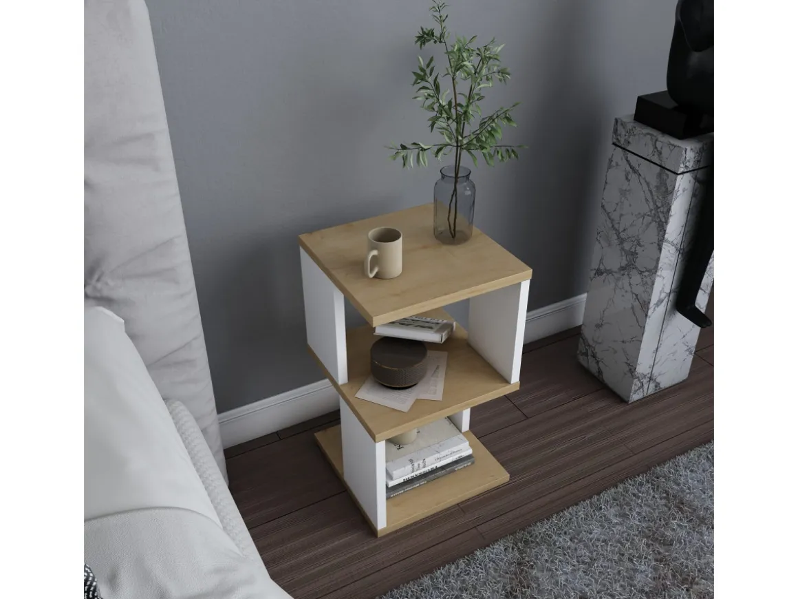 Table de chevet en bois "Carter" 29,6 x 29,6 x 49,4 cm - Chêne