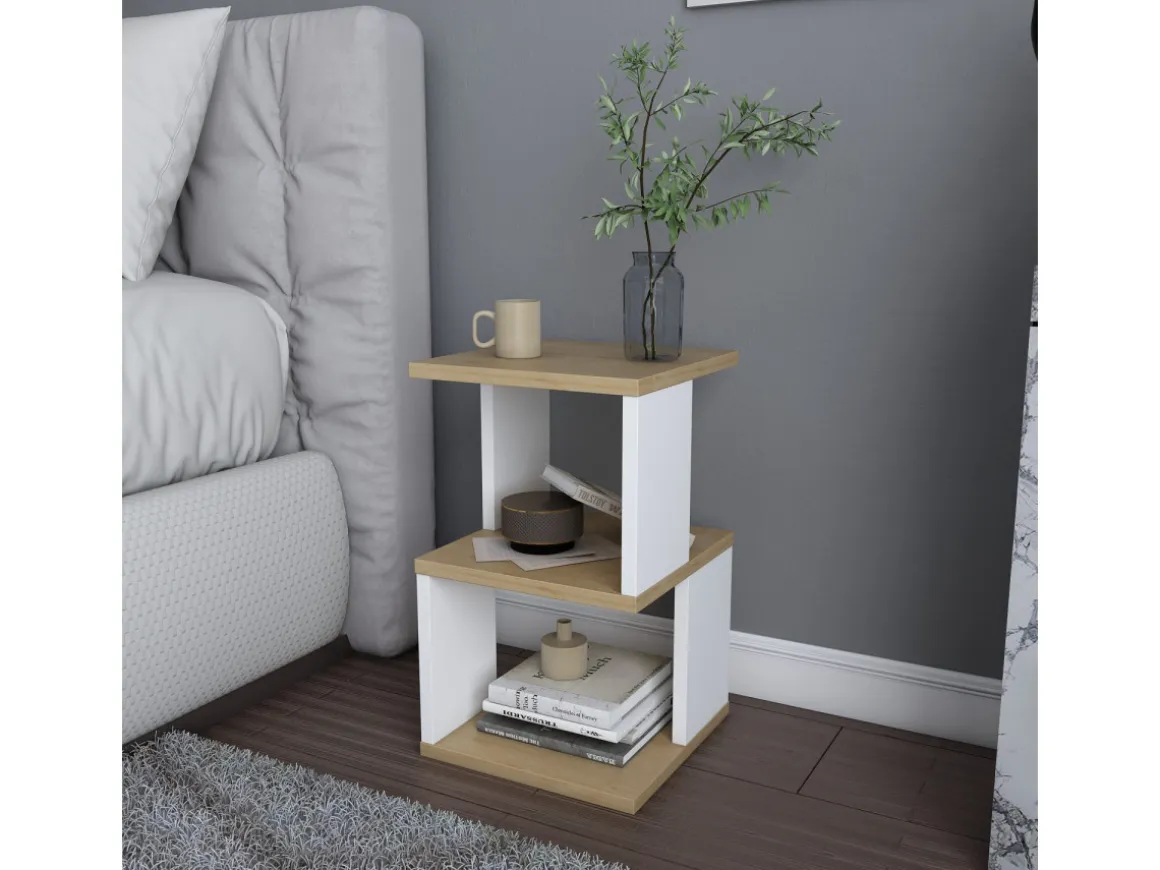 Table de chevet en bois "Carter" 29,6 x 29,6 x 49,4 cm - Chêne