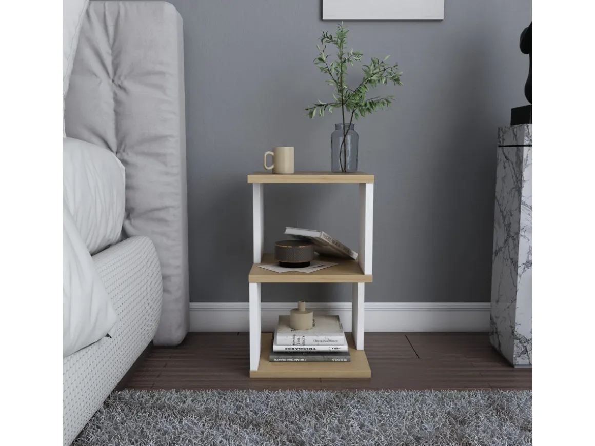 Table de chevet en bois "Carter" 29,6 x 29,6 x 49,4 cm - Chêne