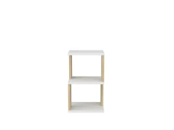 Table de chevet en bois "Carter" - 30 x 30 x 49 cm - Blanc
