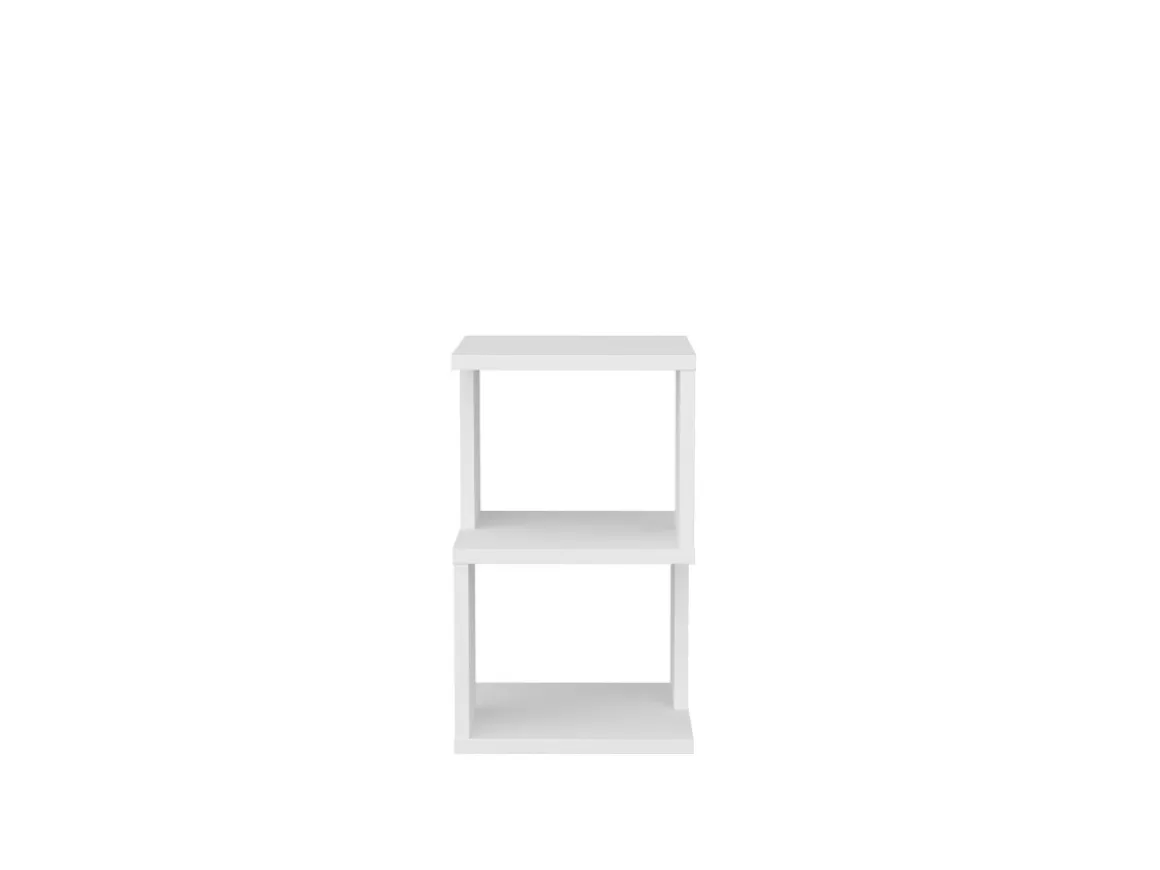 Table de chevet en bois "Carter" - 30 x 30 x 49 cm - Blanc