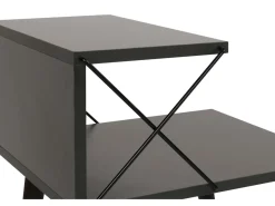Table de chevet en bois "Cross" 50 x 40 x 55 cm - Anthracite