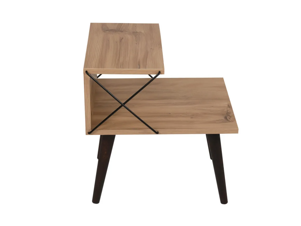Table de chevet en bois "Cross" 50 x 40 x 55 cm - Pin