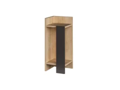 Table de chevet en bois "Elos Left" - 25 x 27 x 60 cm - Beige