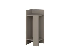 Table de chevet en bois "Elos Left" - 25 x 27 x 60 cm - Moka clair