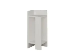 Table de chevet en bois "Elos Left" - 25 x 27 x 60 cm - Blanc
