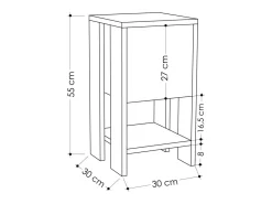 Table de chevet en bois
