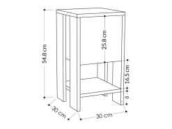 Table de chevet en bois