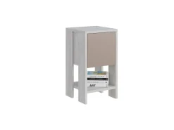 Table de chevet en bois "Ema" 30 x 30 x 55 cm - Blanc