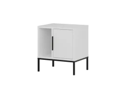 Table de chevet en bois "Glynn" - 45 x 35 x 50 cm - Blanc