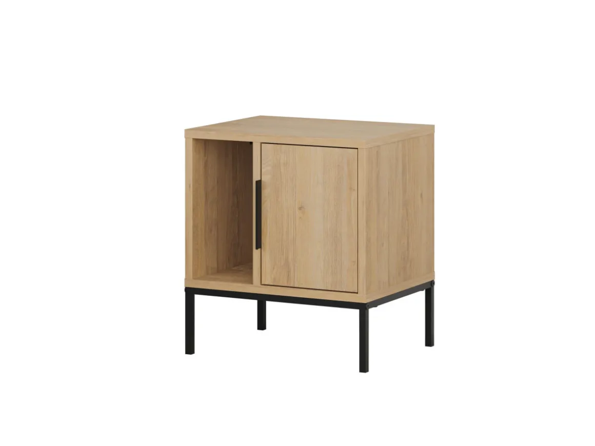 Table de chevet en bois "Glynn" - 45 x 35 x 50 cm - Marron