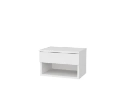 Table de chevet en bois "Jamot" - 45 x 29 x 32 cm - Blanc