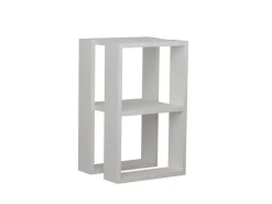 Table de chevet en bois "Lonie" 30 x 30 x 55 cm - Blanc