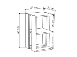 Table de chevet en bois 