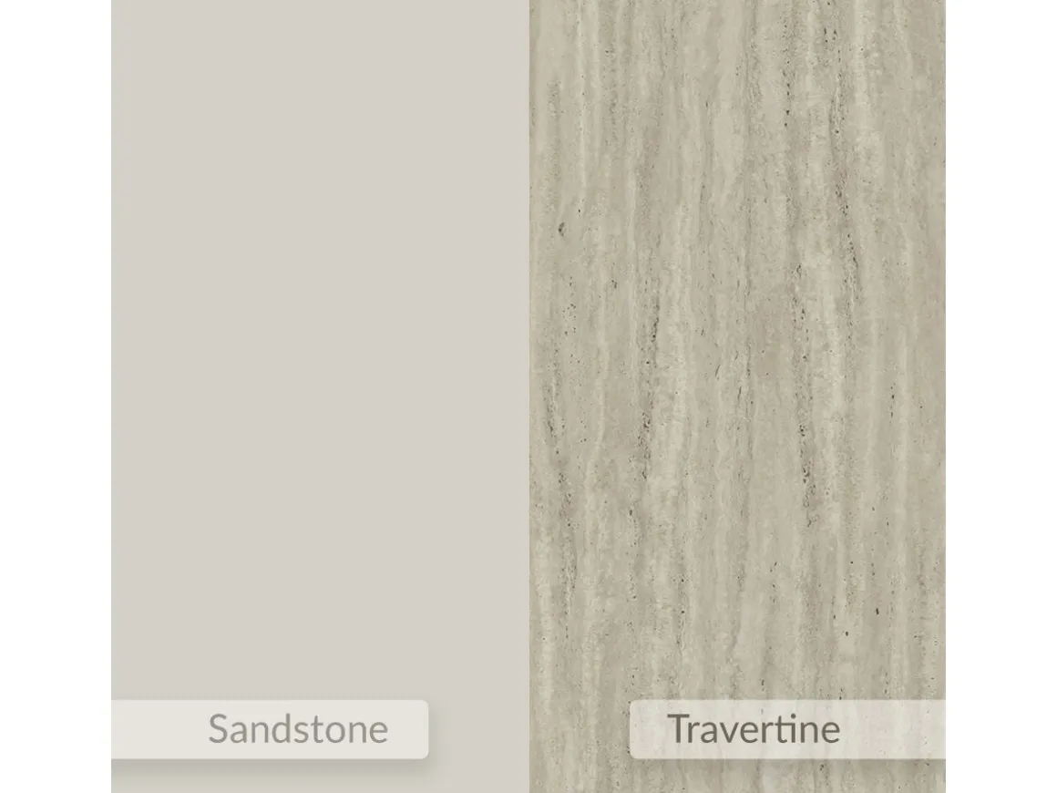 Table de chevet en bois "Onda" - 38 x 31 x 18 cm - Beige