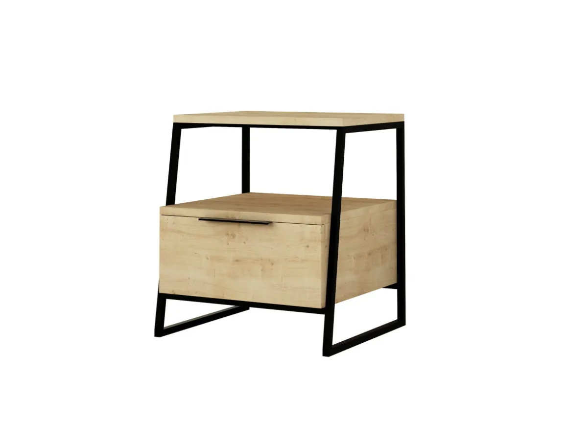 Table de chevet en bois "Pal" - 45 x 40 x 50 cm - Beige