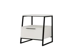 Table de chevet en bois "Pal" 45 x 40 x 50 cm - Blanc