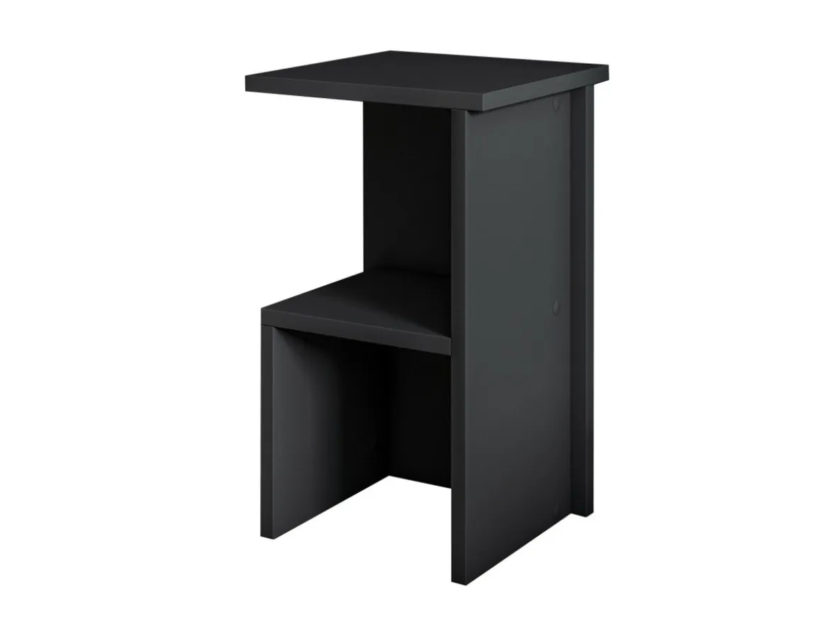 Table de chevet en bois "Roisin" - 30 x 30 x 50 cm - Gris anthracite