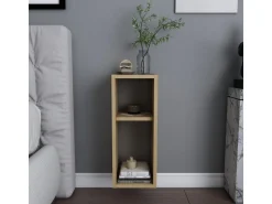 Table de chevet en bois "Sault" - 23 x 22 x 60 cm - Beige