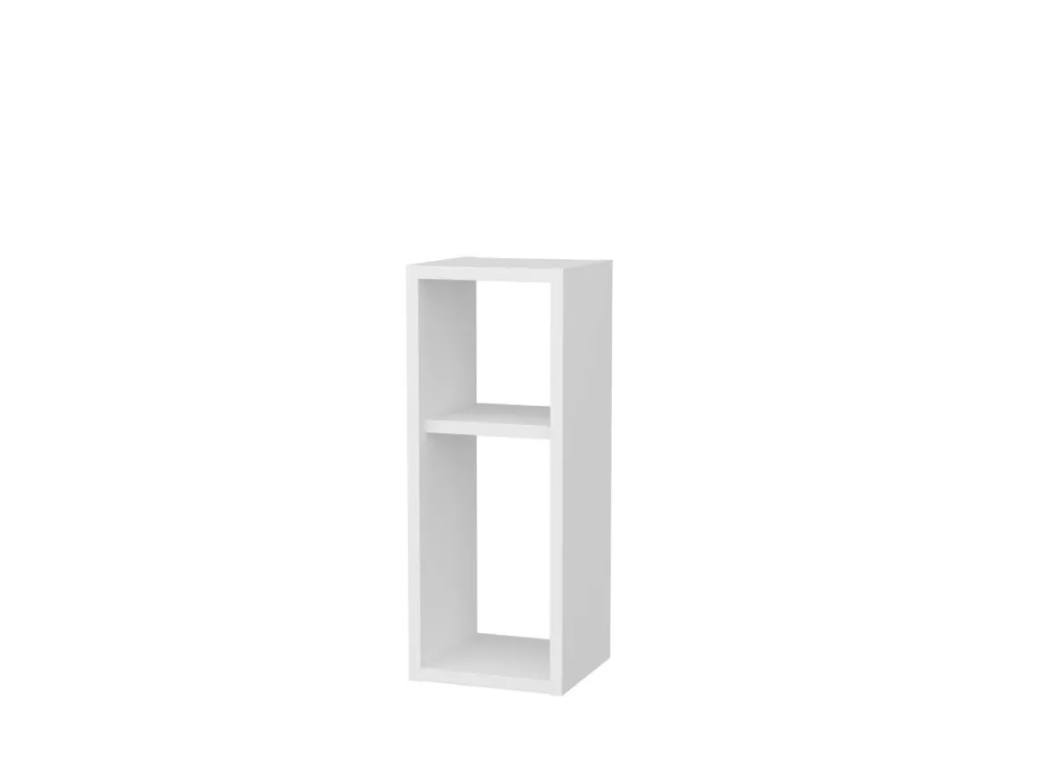 Table de chevet en bois "Sault" - 23 x 22 x 60 cm - Blanc
