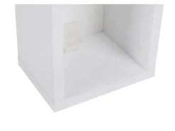 Table de chevet en bois "Turra" - 20 x 15 x 65 cm - Blanc