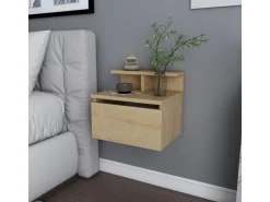 Table de chevet murale en bois 