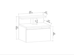 Table de chevet murale en bois 