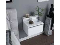 Table de chevet murale en bois 