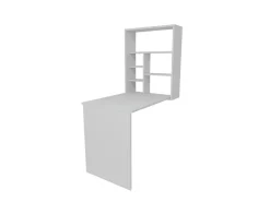 Table de maquillage en bois "Sedir" - 90 x 59 x 74 cm - Blanc