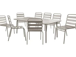 Table et chaises de jardin en métal 