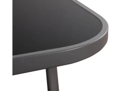 Table et chaises de jardin en textilène "cordoba + Porto" 8 personnes gris clair