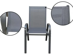 Table et chaises de jardin en textilène 