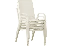 Table et chaises de jardin en textilène 