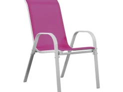 Table et chaises de jardin en textilène 