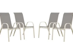 Table et chaises de jardin en textilène 