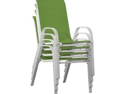 Table et chaises de jardin en textilène "Cordoba" - Phoenix - 6 places - Vert