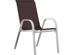Table et chaises de jardin en textilène 
