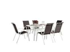 Table et chaises de jardin en textilène 