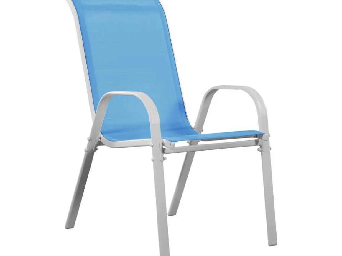Table et chaises de jardin en textilène "Cordoba XL 180" - Phoenix - 8 places - Bleu