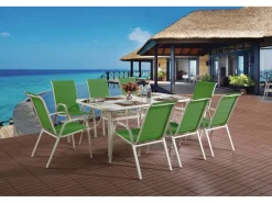 Table et chaises de jardin en textilène
