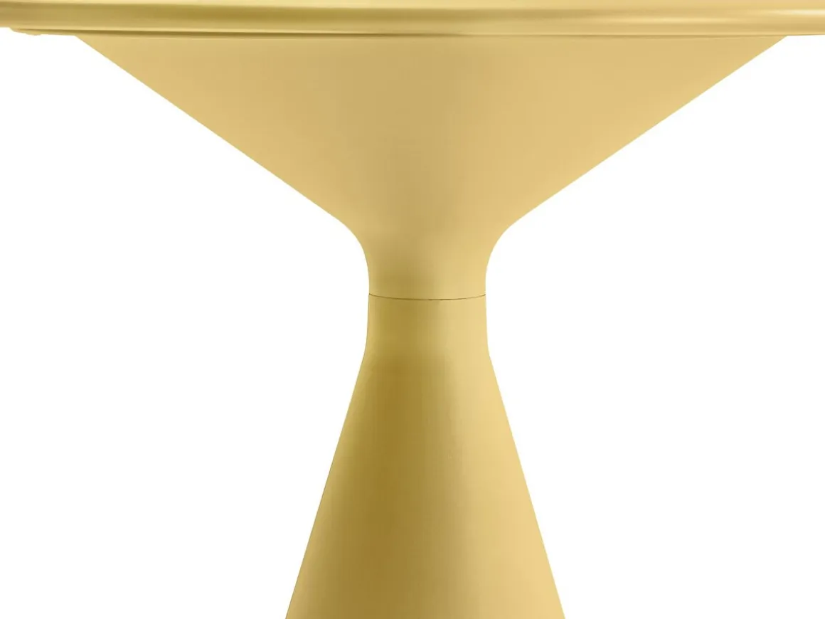 Table et chaises hautes de bistrot empilables "Vaena" - 2 places - Jaune