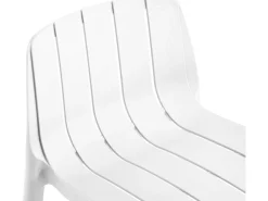 Table et chaises hautes de bistrot empilables "Vaena" - 2 places - Blanc
