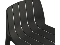 Table et chaises hautes de bistrot empilables "Vaena" - 2 places - Noir