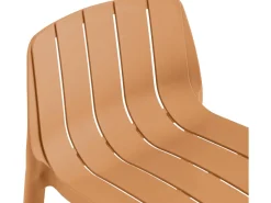 Table et chaises hautes de bistrot empilables "Vaena" - 2 places - Orange
