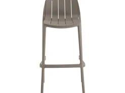 Table et chaises hautes de bistrot empilables "Vaena" - 2 places - Taupe
