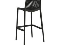 Table et chaises hautes de bistrot empilables "Néora" - 2 places - Noir