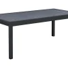 Table extensible et chaises de jardin en aluminium "Lagos" - 200/320 x 105 x 76 cm - 12 places - Gris foncé