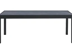 Table extensible et chaises de jardin en aluminium 